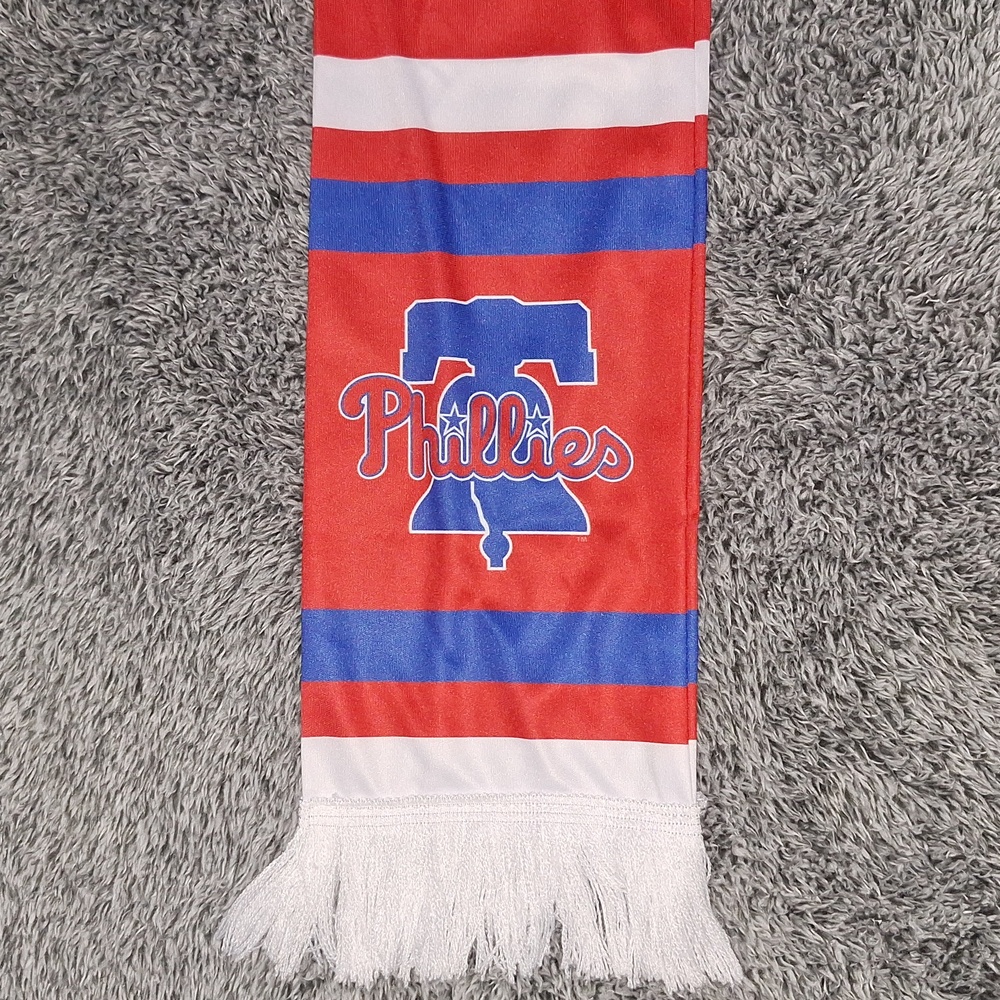 🔔 Phillies 2024 Opening Day Patriotic USA Souvenir Scarf. New! - Picture 3 of 10